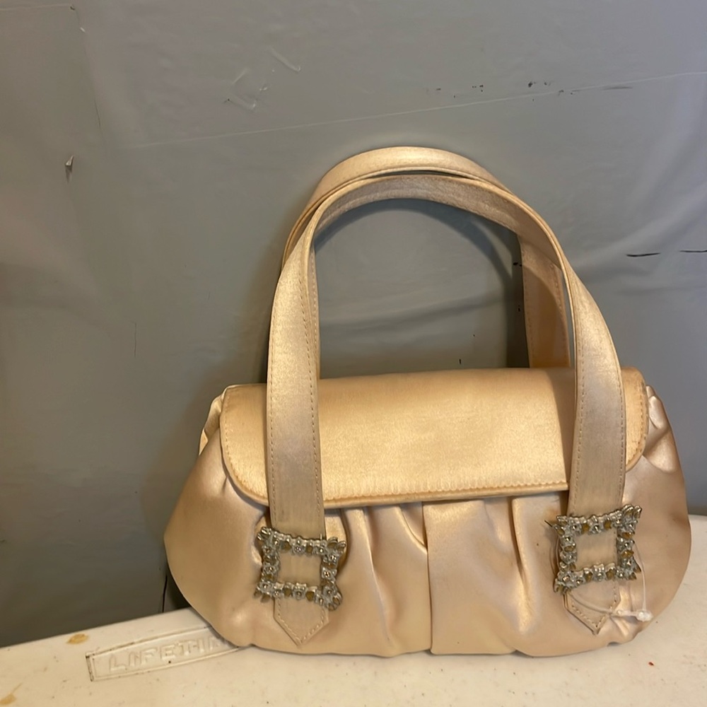 Franchise Champagne Satin Small Bag For Women